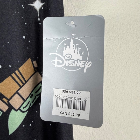 Disney Parks The Mandalorian Baby Yoda Star Wars Black Leggings Women's Size M - Picture 2 of 8